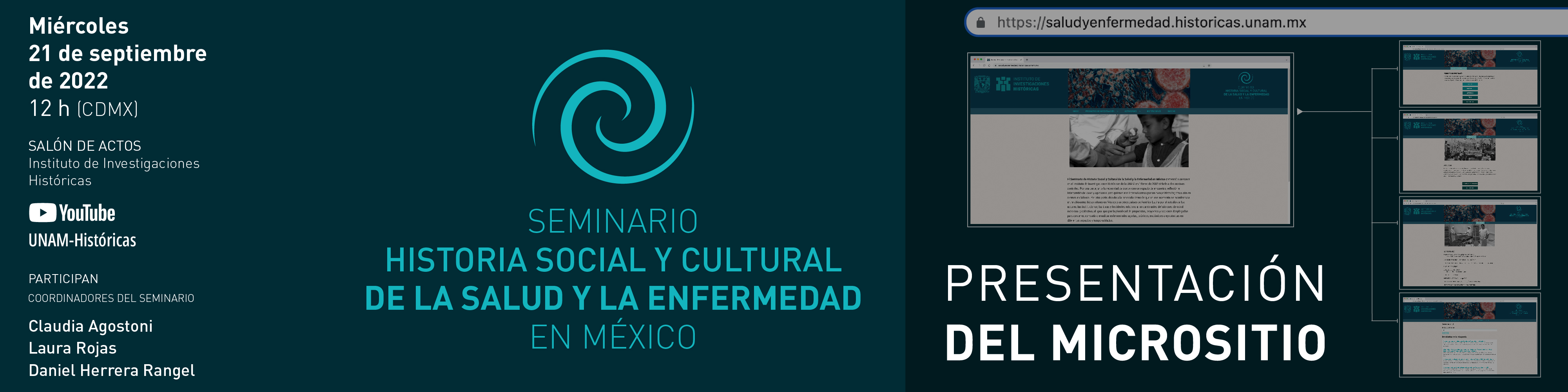 Presentación del micrositio del Seminario Historia Social y Cultural de la Salud y la Enfermedad en México